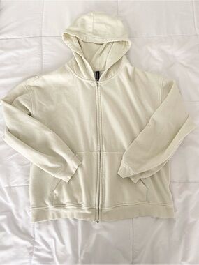 H&M Cream Full-Zip Hoodie with Hood